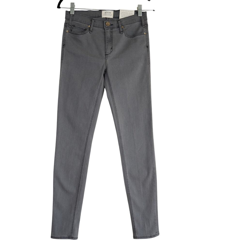 McGuire Womens Newton Skinny Jeans Size 26‎ Gray Wash Denim Mid Rise Stretch NWT